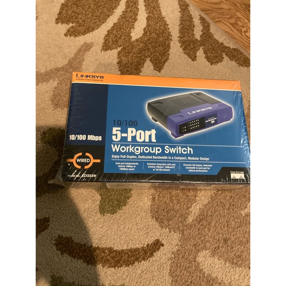 Cisco Linksys 5 port 10/100 workgroup switch ezxs55w - Picture 3 of 3